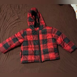 Healthtex Red and Black Plaid Jacket 18m